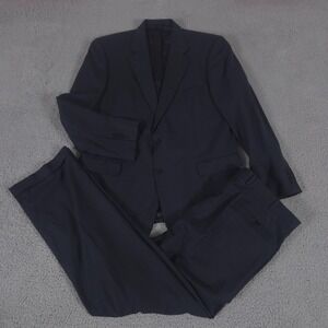 Brooks Brothers 2-Piece Suit Mens 46 Long Pants 40x33 Navy Pinstripe 346 Stretch